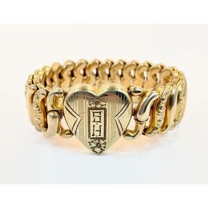 Vintage, Sweetheart Bracelet, Heart, Art Deco, Expansion, American Queen